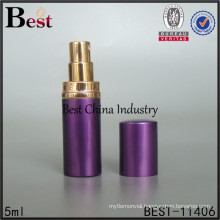5ml purple luxury aluminium refill perfume atomizer, refillable perfume bottle